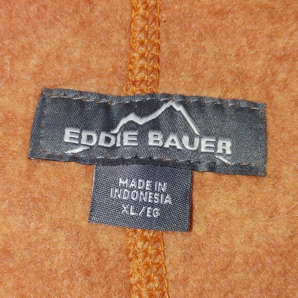 Eddie Bauer Quarter Zip Pullover XL Orange Sweater Soft Warm Casual Outdoor - Picture 2 of 9